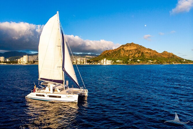 2hr Luxury Private Sailing Catamaran for 7-12 People - Cruising Toward Diamond Head