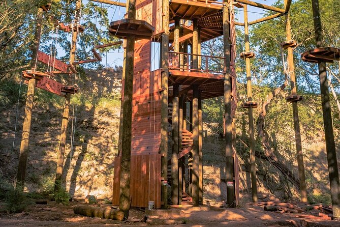 6 Zipline & Adventure Tower EPIC COMBO - Freefall and climbing wall add two sharp finales