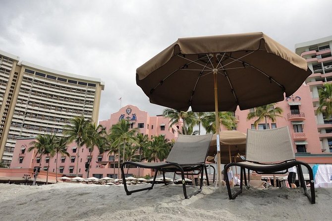Beach Umbrella and Chair Set Rental - A full Waikiki day beneath the Royal Hawaiian