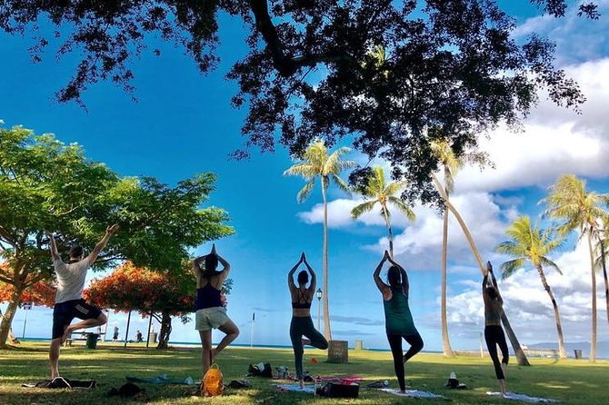 Beach Yoga on Waikiki with Diamondhead Backdrop - A 60-minute class shaped for all levels