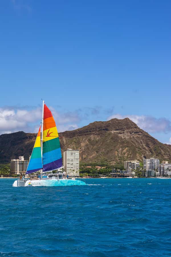 Board from Waikiki Beach for our Aloha Hour Sail - Key details before you book