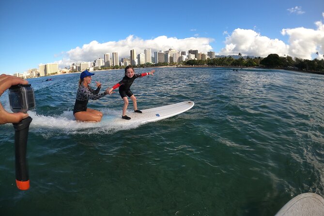 Family, Private & Group Surfing Lessons, Waikiki Courtesy Shuttle - What the two-hour lesson feels like in the water