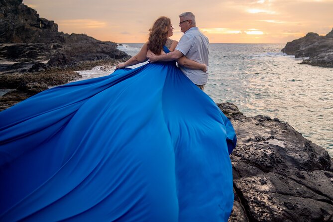 Flying Dress Photoshoot on Oahu - Choosing the gown and making it your own