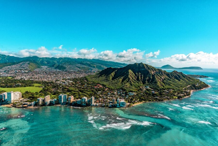 From Honolulu: Oahu 60min Helicopter Tour with Doors Off/On - Waikiki and Diamond Head from the air