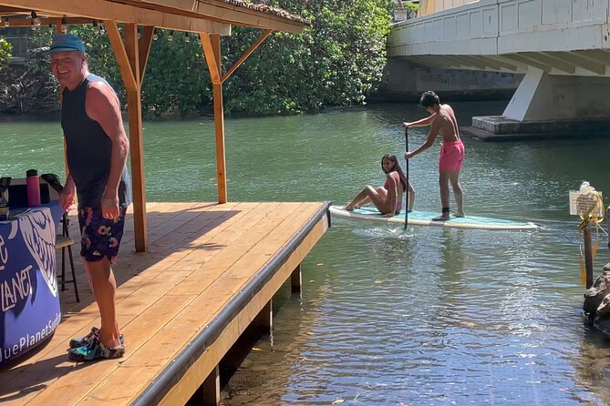 Haleiwa River Paddle Board Rental with Blue Planet Adventure Co. - Downstream toward Haleiwa Bay