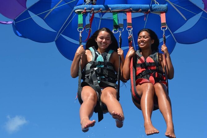 Hawaiian Parasail Since 1977 from Waikiki Beach - The harness launch keeps the first few seconds calm