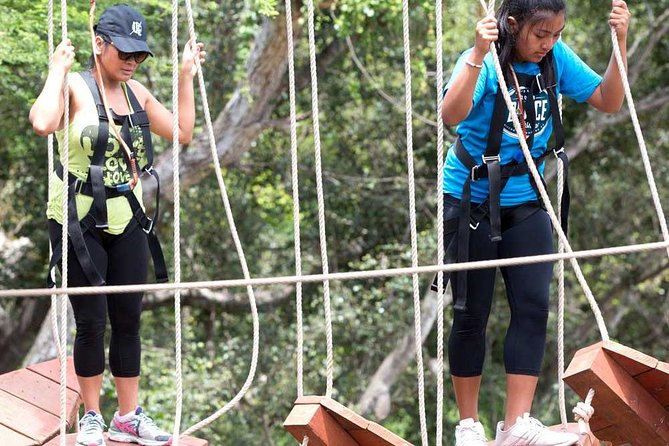 High Ropes Adventure Course at Coral Crater - Getting off the ground at Coral Crater