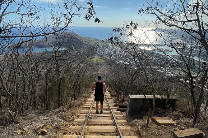 Hike to the top of KokoHead Crater - Private Transportation/Group - Facing the 1,048 Railroad-Tie Steps