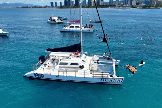 Moana’s Waikīkī Grand Guided Turtle Snorkel & Sailing Adventure - Sailing from Kewalo Harbor toward Turtle Canyon