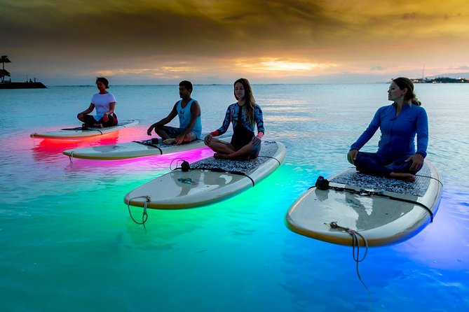 Night SUP Yoga in Honolulu, Hawaii - Learning the Board Before the Yoga Begins