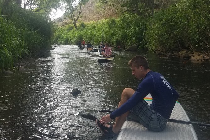 North Shore Stand-Up Paddleboard Lesson - Paddling upstream through brackish water