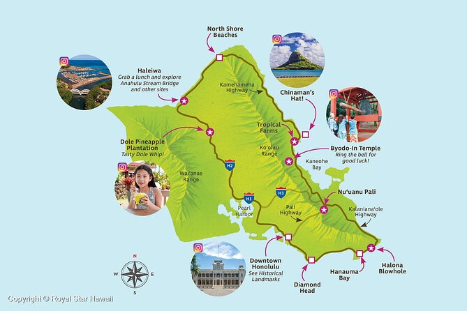 Oahu Grand Circle Island and Haleiwa Tour: 9-Hr Deluxe Experience - Early pickup and the first views of southeast Oahu
