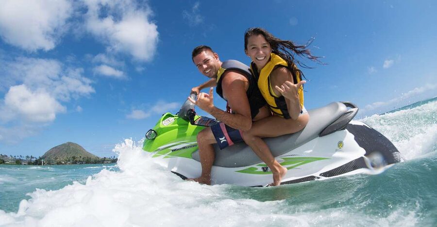 Oahu: Tandem Jet Ski Adventure on Maunalua Bay - The water taxi is part of the outing