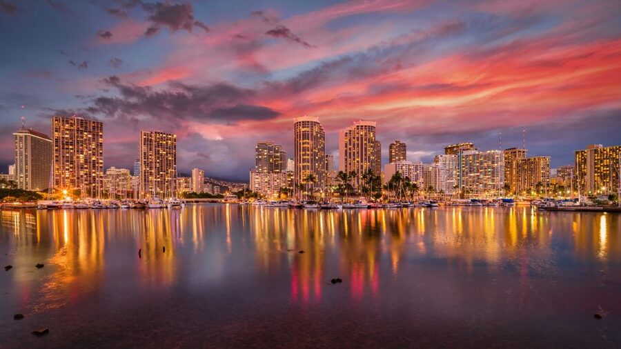 Oahu: Waikiki Glass Bottom Boat Sunset Cruise - Setting sail from Ala Moana Harbor