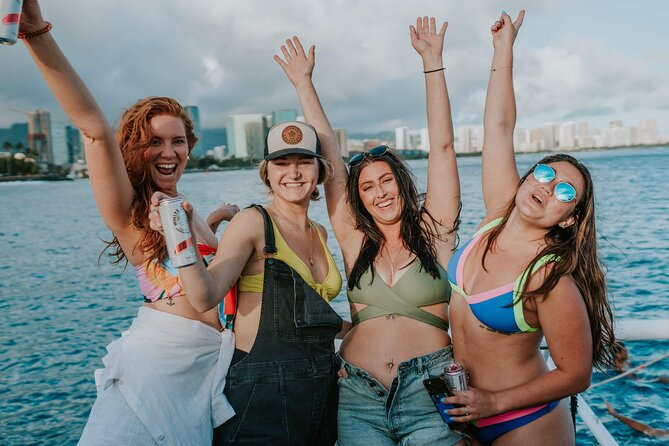 Paradise Waikiki Sunset Cruise + LIVE DJ + SWIMMING - This is a sunset party, not a quiet sail