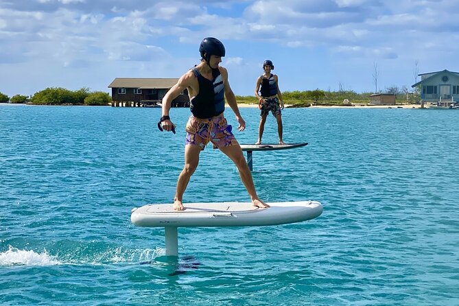 Premium eFoil Lesson near Waikiki - Moving to your knees, then standing