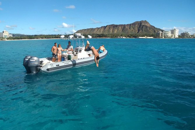 Private Snorkeling and Wildlife on The Adventure Boat - Leaving Ala Wai Yacht Harbor with room to move