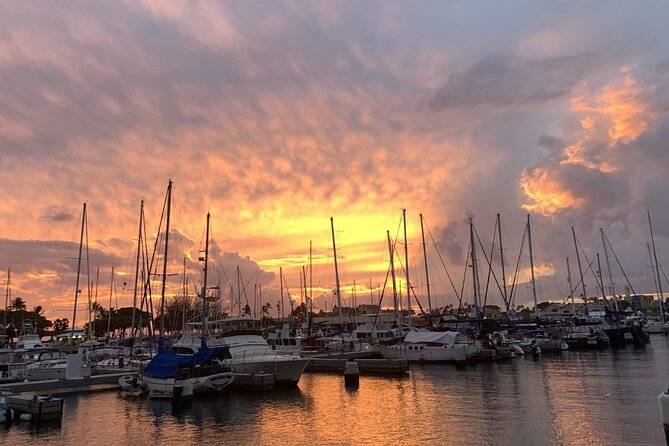 Private Sunset Boat Cruise in Waikiki Honolulu - Leaving Kewalo Basin with Diamond Head ahead