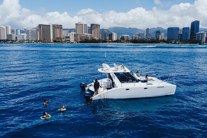 Private Whale Watching and Coastal Swimming Tour Honolulu - A private boat that lets you set the mood