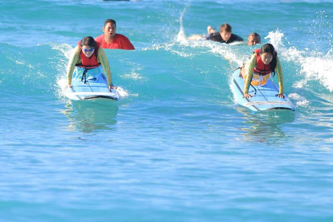 Semi-Private Surf Lesson for 2 or 3 people on Waikiki Beach - Starting at Big Wave Dave Surf & Coffee