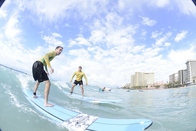 Semi-Private Surf Lesson for 2 or 3 people on Waikiki Beach - The physical work behind the fun