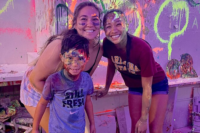 Splatter Art Paint Studio Experience in Hawaii - Ponchos, Hair Covers, and Shoe Covers