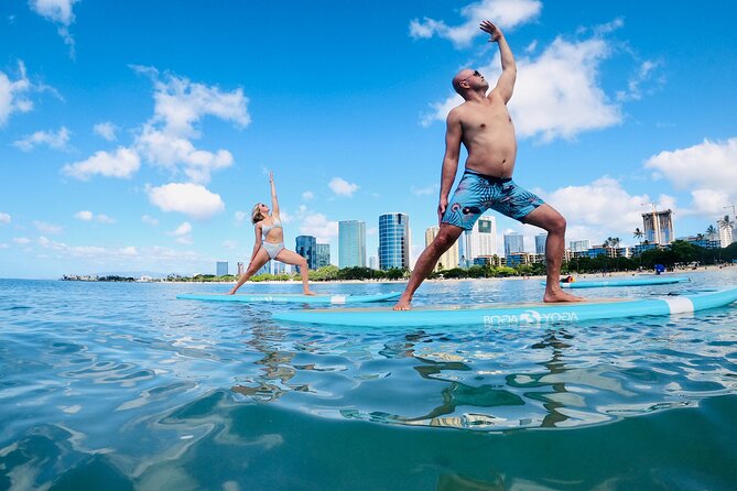 Stand-Up Paddle Yoga - The beach meeting and walk into the water