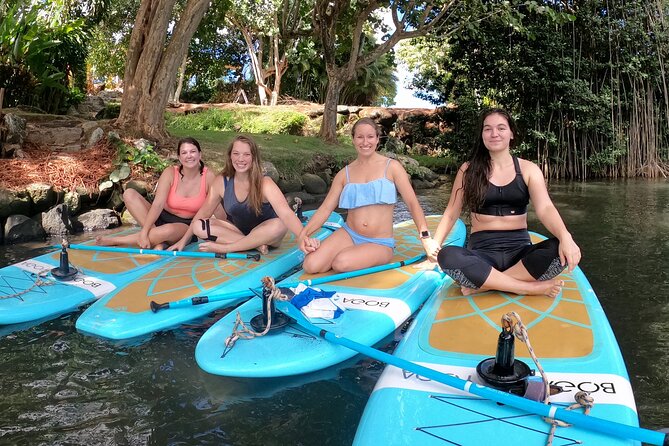 Stand-Up Paddle Yoga on the North Shore of Oahu - Anchoring near the Anahulu River