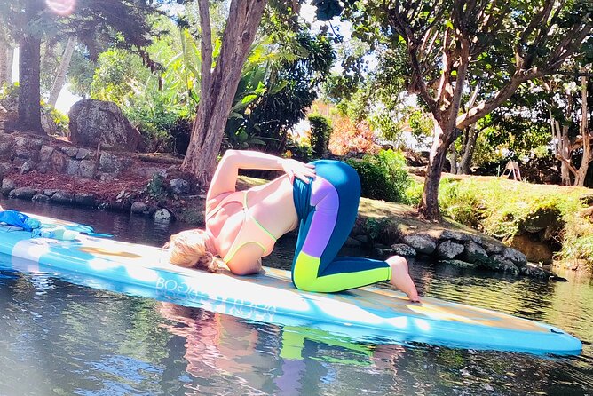 Stand-Up Paddle Yoga on the North Shore of Oahu - Falling in is allowed