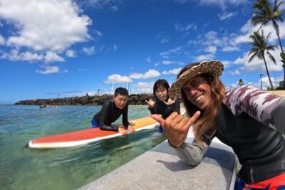Surf Lessons get your Social Media video & photos you Surfing HI.