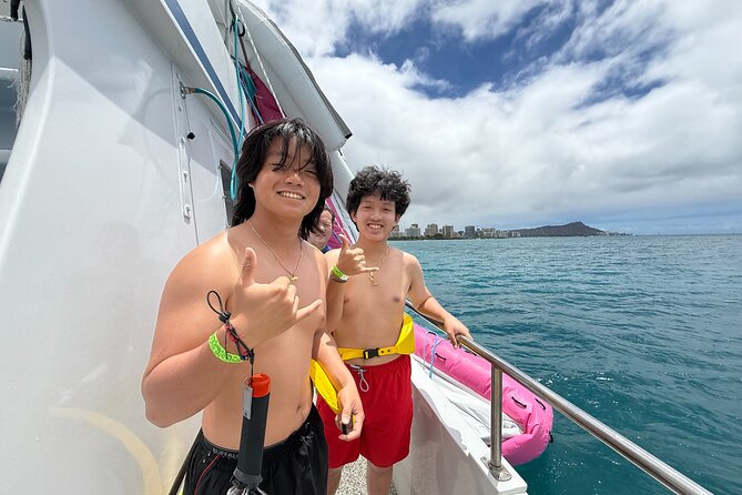 Waikiki Snorkeling & Ocean Waterpark Adventure from Oahu - A Waikiki catamaran with more than snorkeling